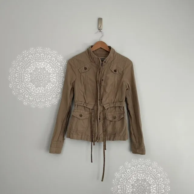 Anthropologie Daughters of the Liberation Khaki Utility Jacket Womens Size 4