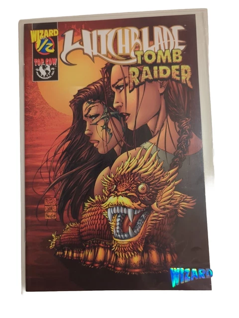 WITCHBLADE TOMB RAIDER Wizard 1/2 IMAGE TOP COW 2000 Turner Variant W/COA VF