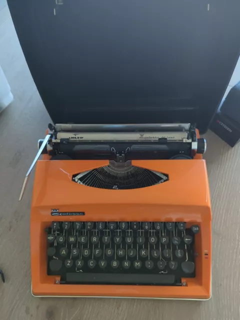 Adler Contessa Vintage Typewriter, classic orange, Made in Germany