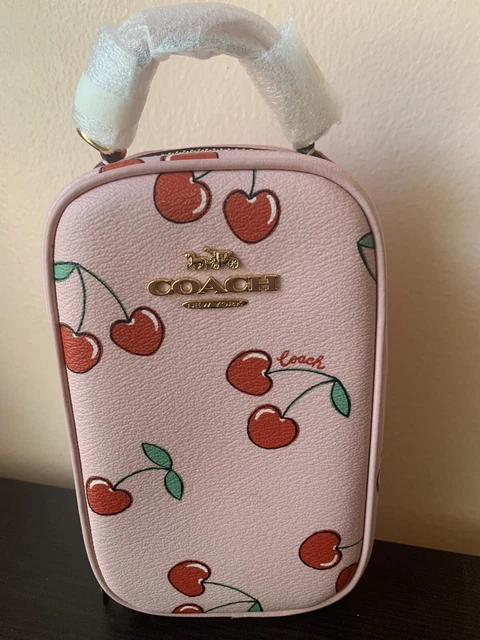 Coach Eva Phone Crossbody With Heart Cherry Print CF371 NWT Org $250 Coach Eva Phone Crossbody With Heart Cherry Print CF371 NWT Org $250