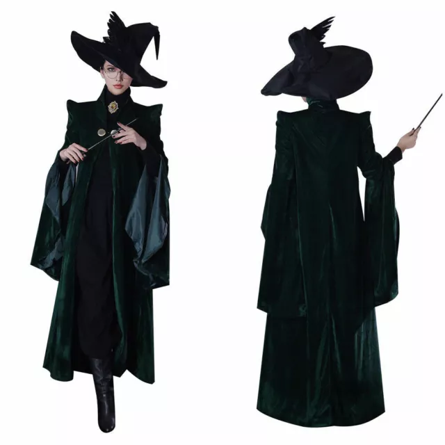 Cosplay Minerva McGonagall Adult Women Costume Party Halloween Suit