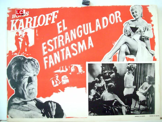 Grip of The Strangler/Boris Karloff/1958/Mexican Lobby Card/Robert, Day