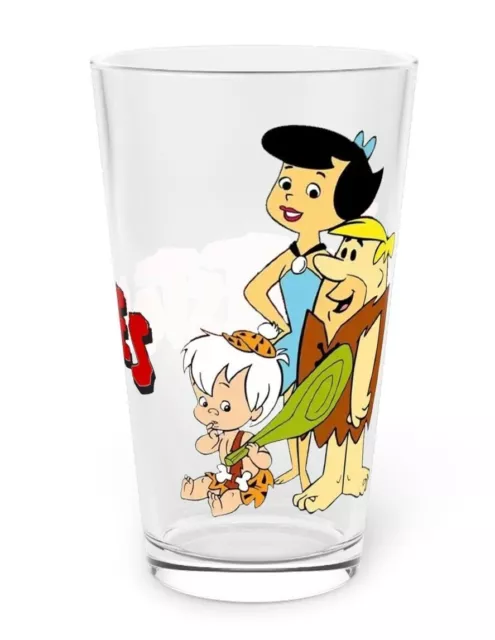 Rubble Family Pint Glass, 16oz - Barney, Betty, Bamm Bamm - Flintstones Friends