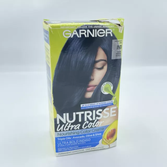 Garnier Nutrisse Hair Color, In1 Dark Intense Indigo Permanent Hair Color 1n1