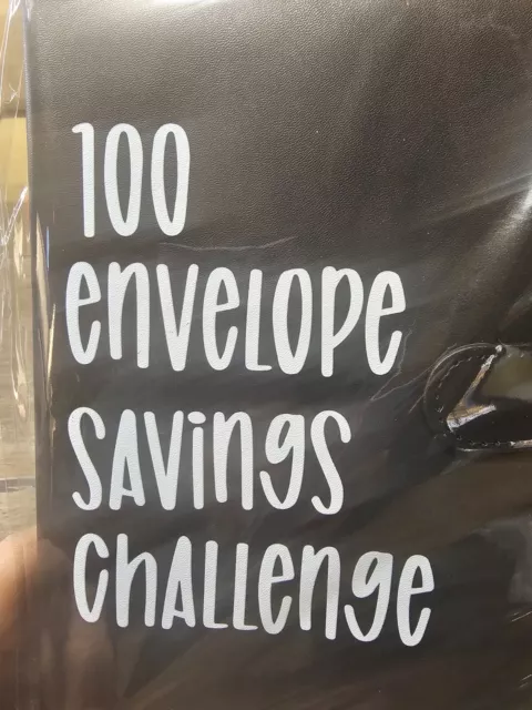 100 Envelope Savings Challenge Money Saving Binder Notebook (Black) Save Budget