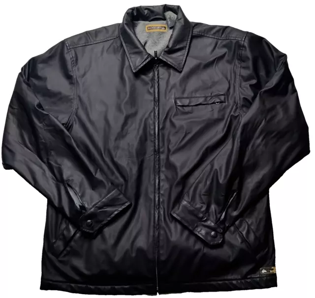 QUIKSILVER Men Medium Black Polyurethane Full Zip Fleeced Lined Jacket