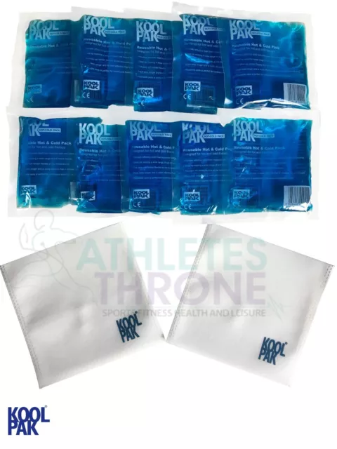 Koolpak Reusable Hot/Cold Sports Ice Gel Pack First Aid Sprains Pain Relief X 10