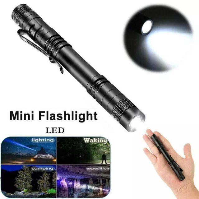 120000lm SMALL LED FLASHLIGHT Torch Light Super Bright TINY Penlight Pocket Mini