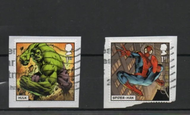 GB 2019 QEII Self Adhesive stamps from PM54 Marvel SG4193/94 used