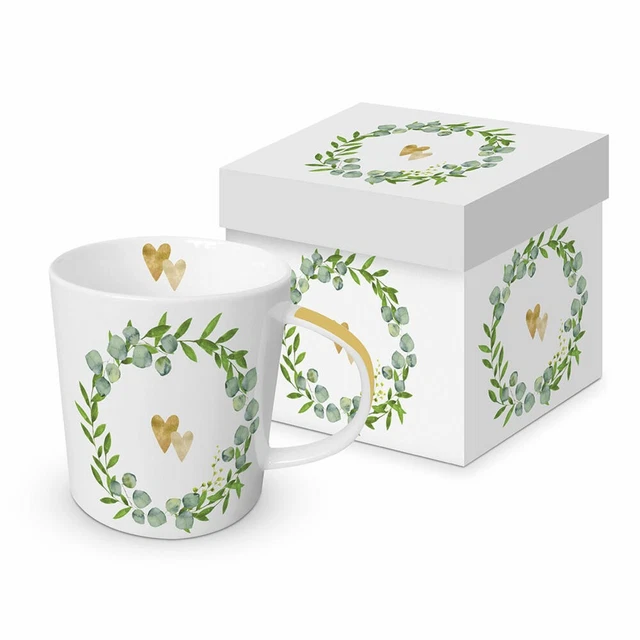 Mug PPD Autumn Glow Avec Sous-verre Assorti - 400 Ml, Porcelaine, Dans Boîte Cadeau