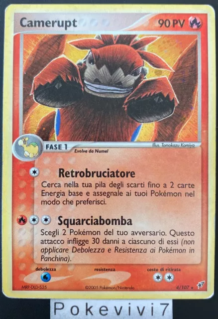 Carte Pokemon CAMERUPT 4/107 HOLO Bloc EX Italien ITA