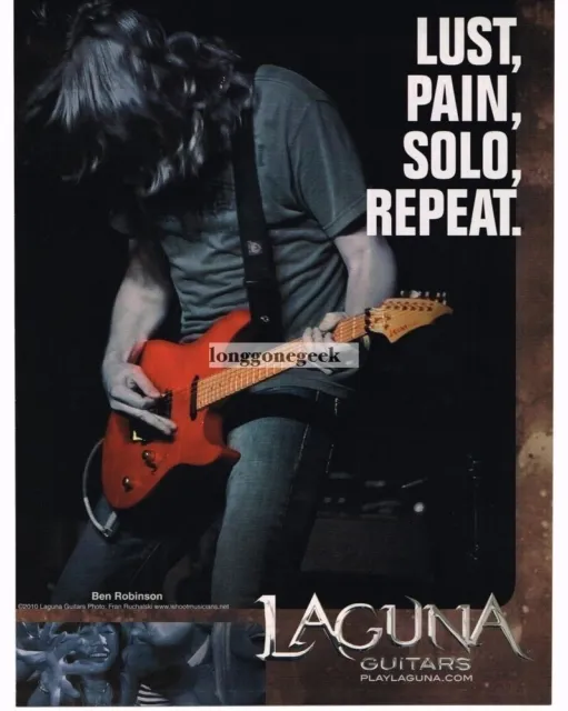 2010 LAGUNA Electric Guitar BEN ROBINSON VINTAGE Print Ad