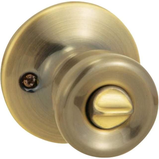 Steel Pro Antique Brass Bed & Bath Door Knob TR810B Pack of 24 Steel Pro
