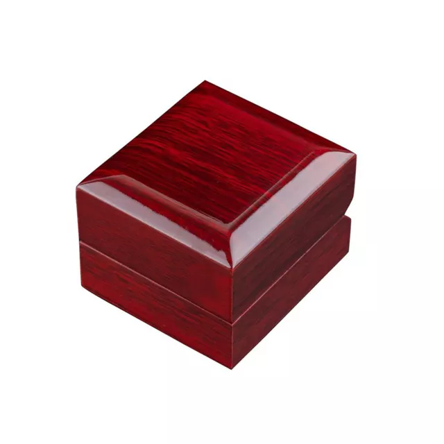 High Quality Wooden Ring Box Display Jewelry Earring Gift Holder With Led Light