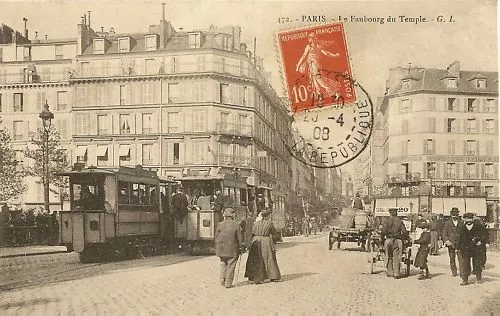 Cpa Paris Le Faubourg Du Temple