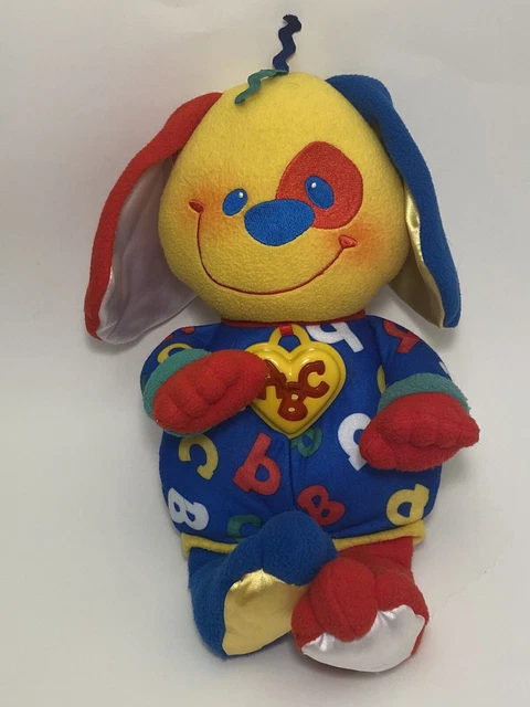 Vintage 1999 Fisher Price Puppy Dog ABC Learning Plush Stuffed Baby