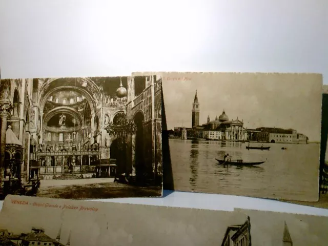 Venezia / Venedig / Italien. Konvolut 5 x Alte Ansichtskarte / Postkarte s/w, un 2
