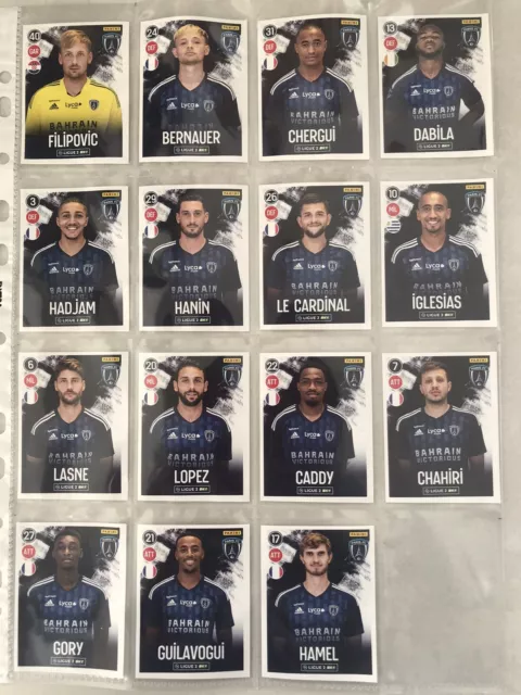 PARIS FC 15 Stickers PANINI 2023 Ligue 2 BKT images Équipe Complète foot L2