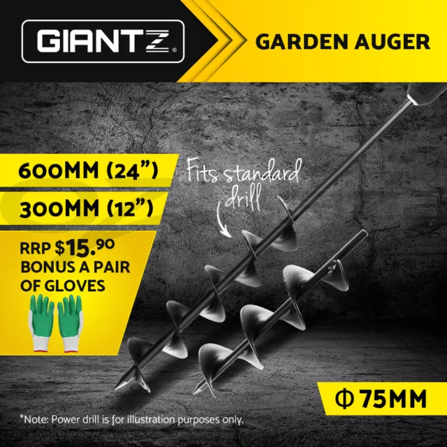 Giantz Power Garden Spiral Plant Auger Earth Planter Drill Bit Post Hole Digger