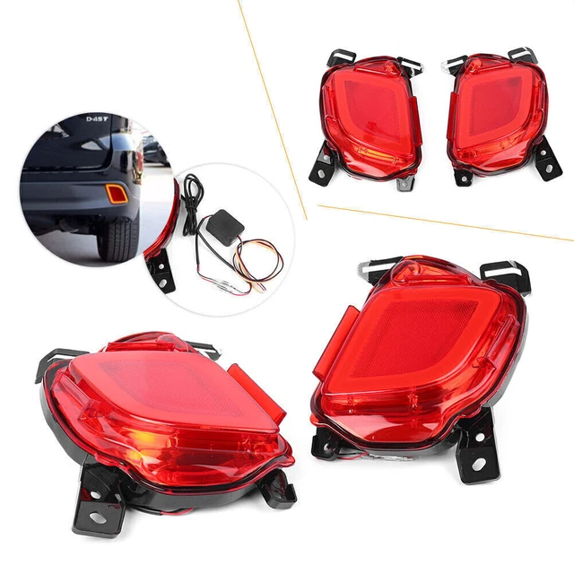 LED Rear Bumper Brake Lights Tail Turn Signal Lamp For Toyota Highlander 15-18