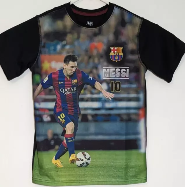 Lionel Messi #10 All Over Print Shirt FCB Barcelona Size Youth L Official Merch