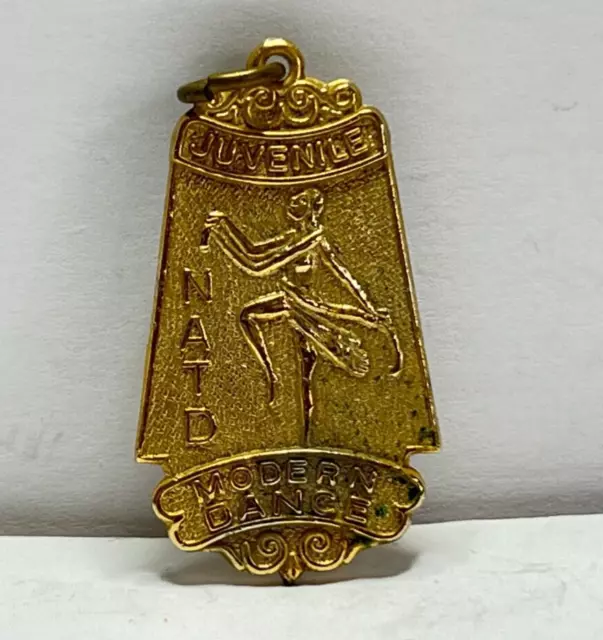 Vintage NATD National association of teachers of Dance Juvenile Medal 36 x 20 mm