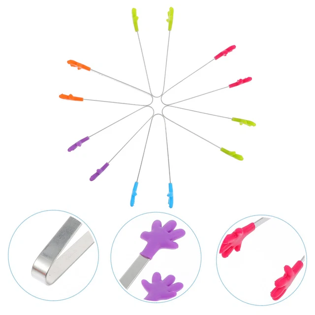 6 Pcs Sugar Tongs Cake Tong Silicone Food Holder Widgets Kids Kitchen Clip
