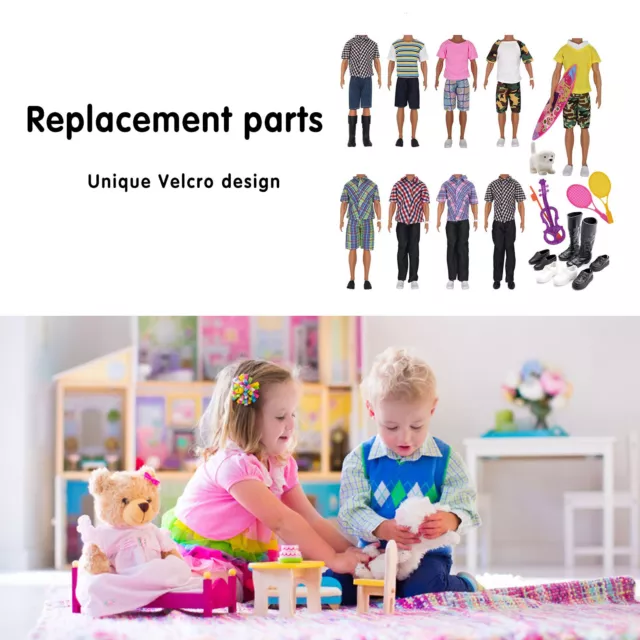 16pcs/set Men Dolls Casual Wear Handmade 11inch Random Pretend Play Dressup Toys