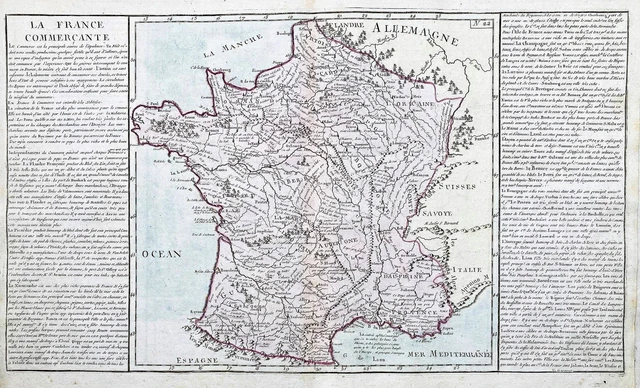 Carte Ancienne Gravée Langres Troyes Sens Dijon - Buffon 1780 - Originale