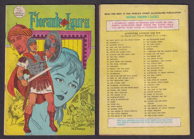 PHILIPPINEN NATIONAL CLASSICS illustrierte Komiks FLORANTE AT LAURA