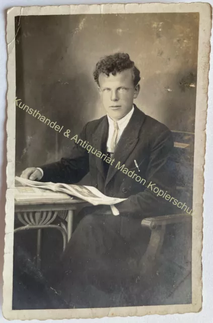 orig. Foto AK Grulich Böhmen Herr Mann um 1930