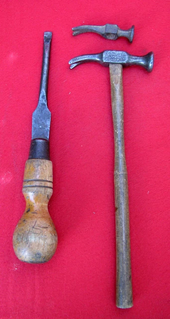 Outil Ancien Petit Marteau ( Lot De 2 ) Tournevis