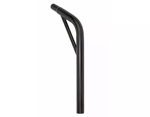NEW Bicycle Lay-Back Steel Seat Post With Support 25.4mm Black Old School BMX