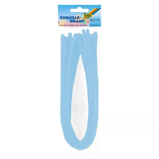 Folia 77830 Chenille Wire – Pipe Cleaners – Sky Blue