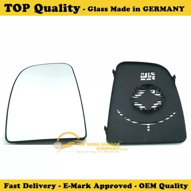 Fits FIAT Ducato 2006->2023 Left Side Door Wing Mirror Glass With Heated Base