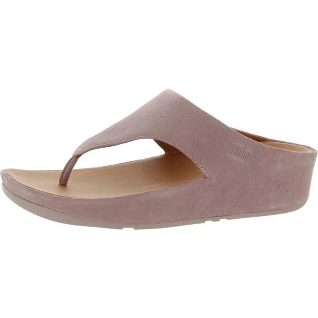 Fitflop Womens Shuv Slip On Suede Casual Wedge Sandals Shoes BHFO 2530