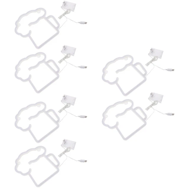 3 COUNT BEER Signs Neon for Bedroom Wine Glass Design Party Decoration