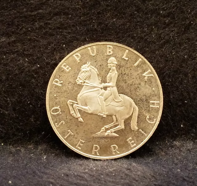 1964 Austria silver 5 schilling, Lippizaner stallion, proof, KM-2889 (AU2)