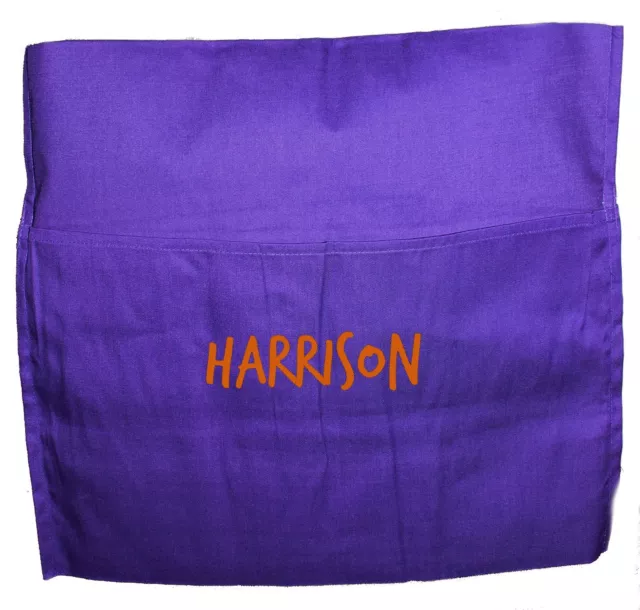 Kids School Chair Bag / Book Bag | Personalised | Boys Purple |  1st name FREE