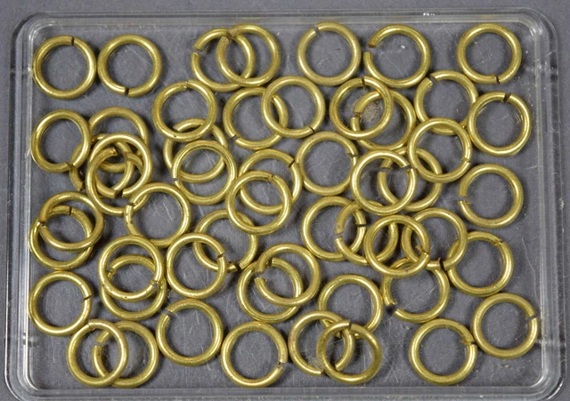 50 Stck Ösen Binderringe f Schmuck Taschenuhrkette - alter Goldschmied Bestand