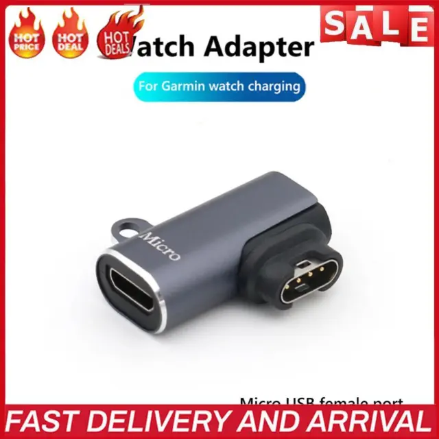 Micro USB Female Watch Charger Adapter Connector für Garmin Fenix ​​7/7S (Ellbog