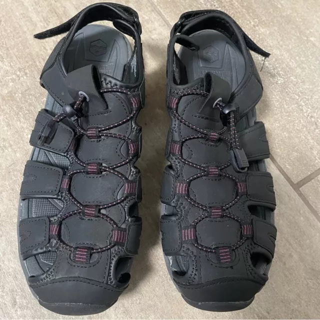 KHOMBU ASHLEY ACTIVE strappy waterproof Sandal BLACK Women s Sz
