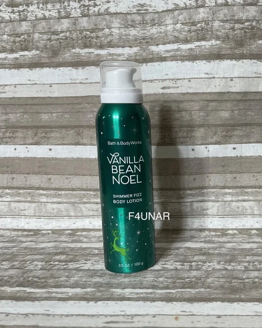 New Bath & Body Works VANILLA BEAN NOEL Shimmer Fizz Body Lotion 3.5 Oz