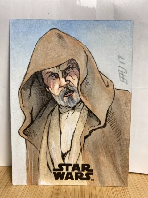 Star Wars JTTLJ Luke Skywalker Sketch Card By Brad Hudson 1/1 Rare