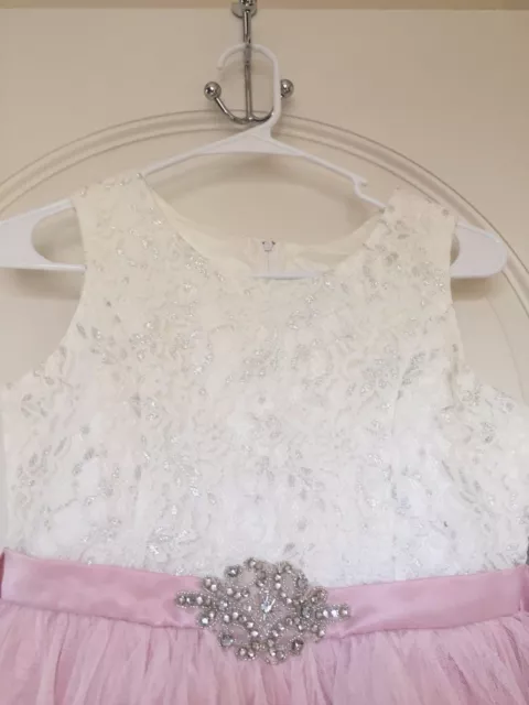 RARE EDITIONS - Girls Lace and Cascade Dress - size 16. RP $70 NWT 3