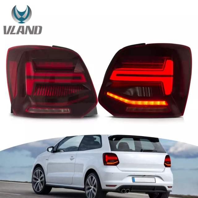 VLAND LED Rückleuchten Für Volkswagen Polo MK5 2009-2016 2017 W/Sequentiell L+R