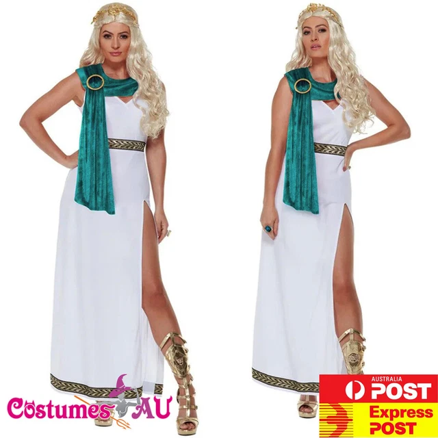 Smiffys Ladies Roman/Greek Goddess Toga Costume - Cleopatra Fancy Dress  (New With Tags)