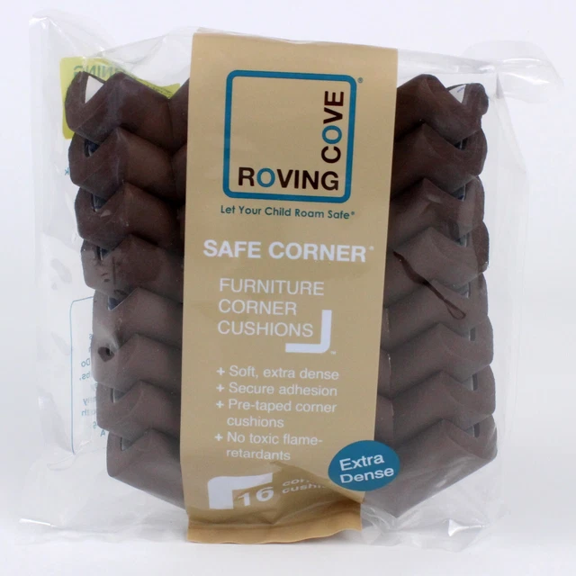 Roving Cove Baby Proofing Safe Corner Furniture Cushions Guards Brown 16 Pack