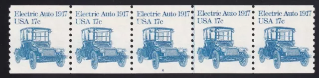 1906 Transportation Issue – 17c PNC JLP strip of 5 Plate # 6 Unused NH F-VF