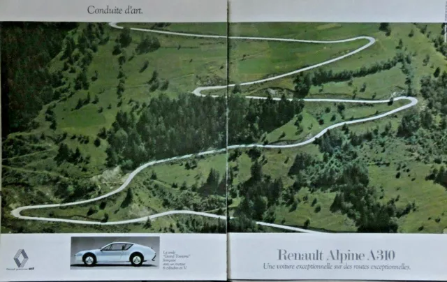 1979 Renault Alpine A310Grand Tourisme 6 Cylinder Engine Press Advertisement